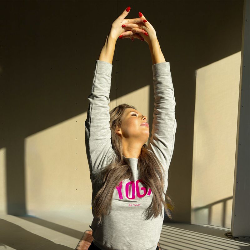 Yoga Sweatshirt Cerise Print image