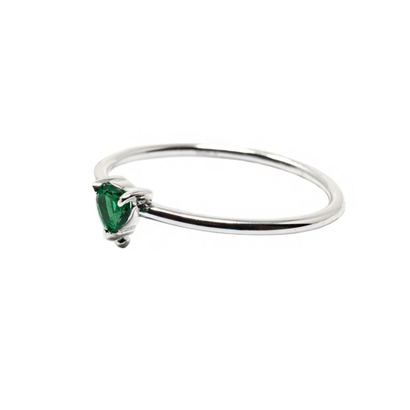 Yours Ring- Green Spinel- Silver image