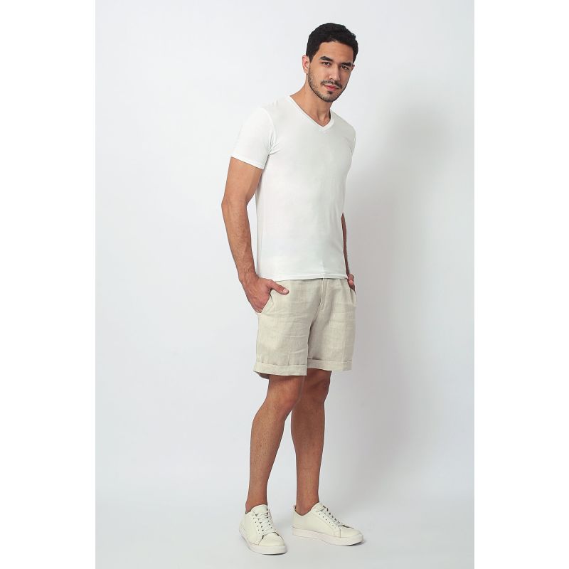 Josh Men's V-Neck T-Shirt In White image