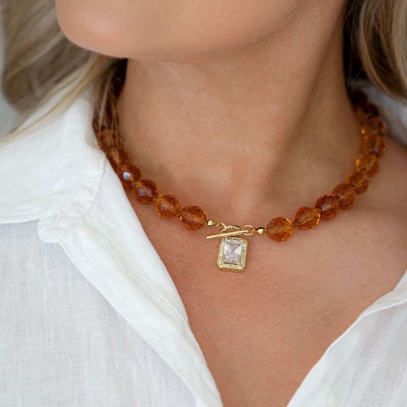 Leni Necklace In Honey image