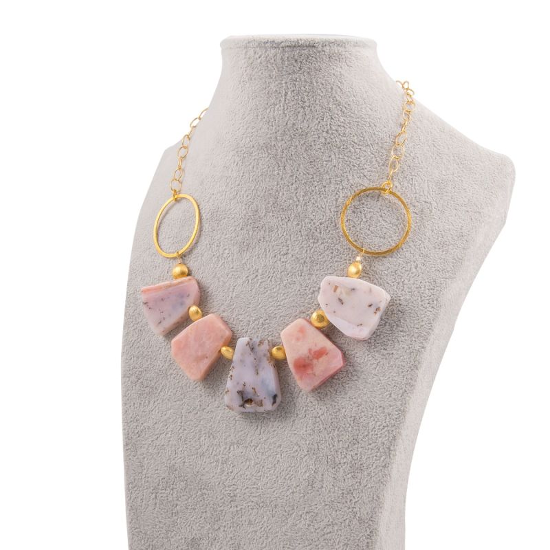 Peruvian Pink Opal Statement Necklace image