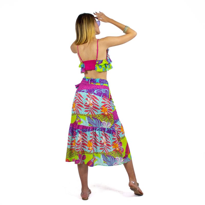 Printed Viscose Envelope Skirt image