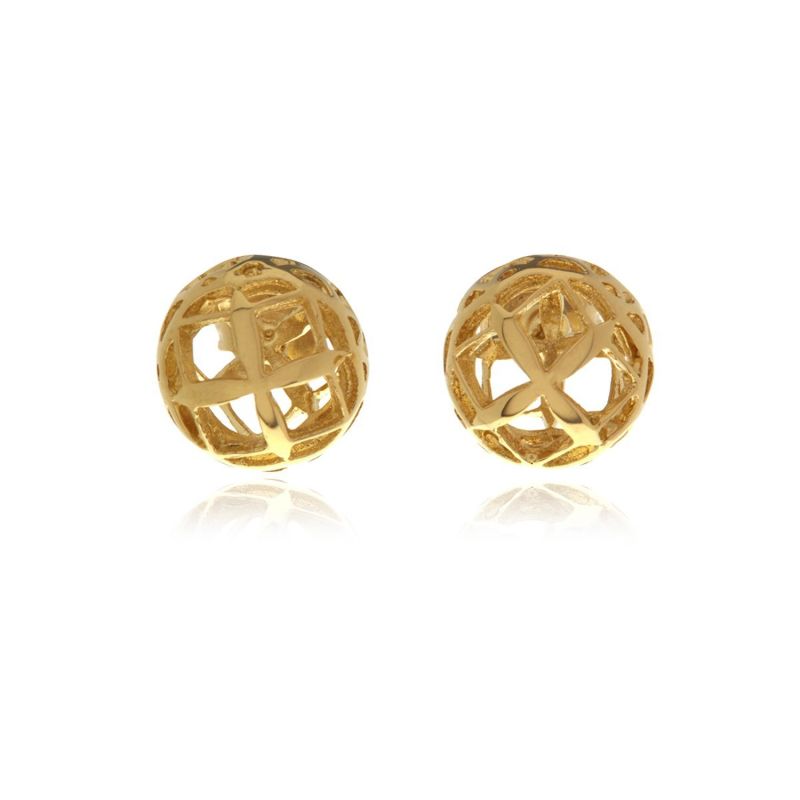 Gold Signature Mini Sphere Earrings image