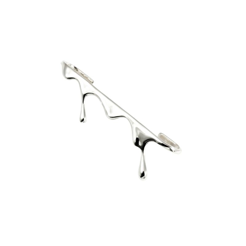 Dripping Sterling Silver Ear Bar Cuff image