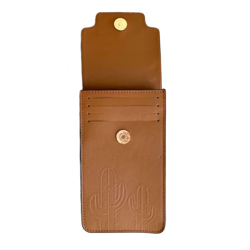 Cactus Leather Phone Bag Brown image