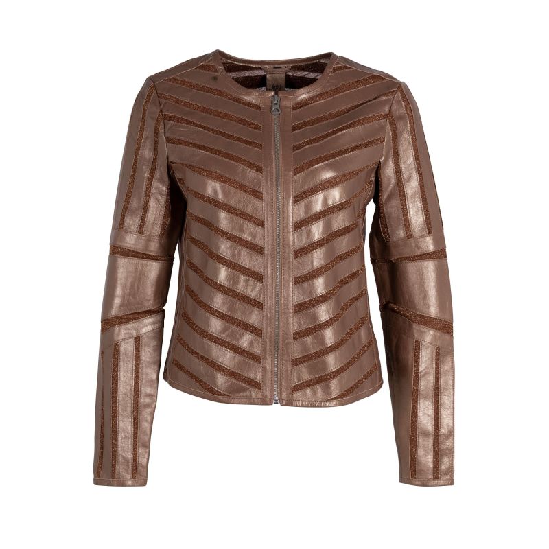 Yula Rf Leather Jacket, Copper image