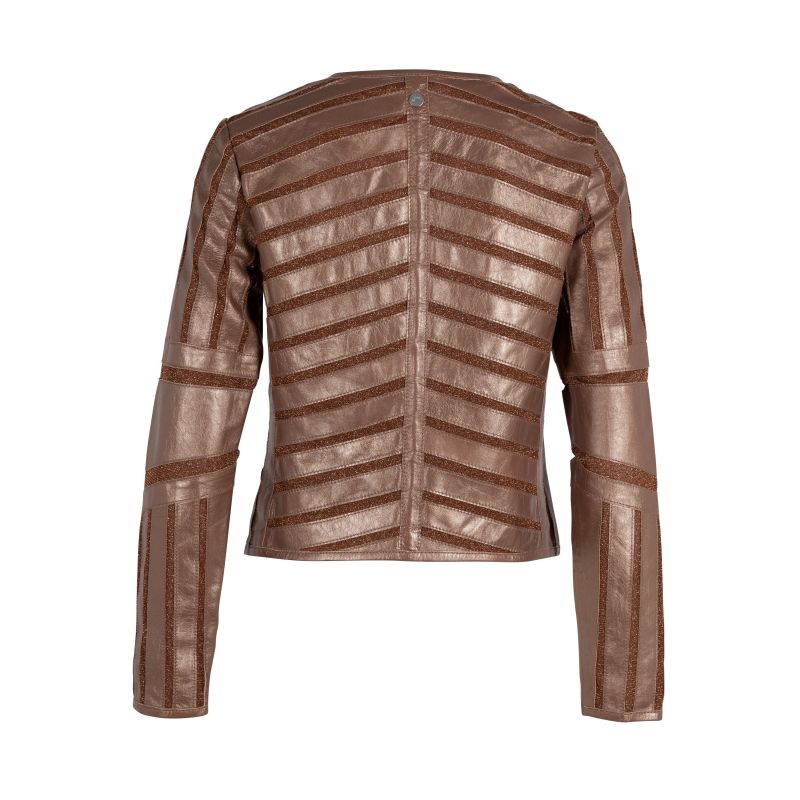 Yula Rf Leather Jacket, Copper image