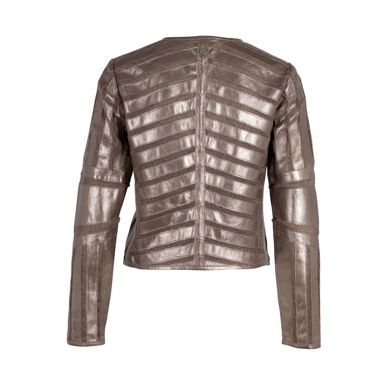 Yula Rf Leather Jacket, Silver image