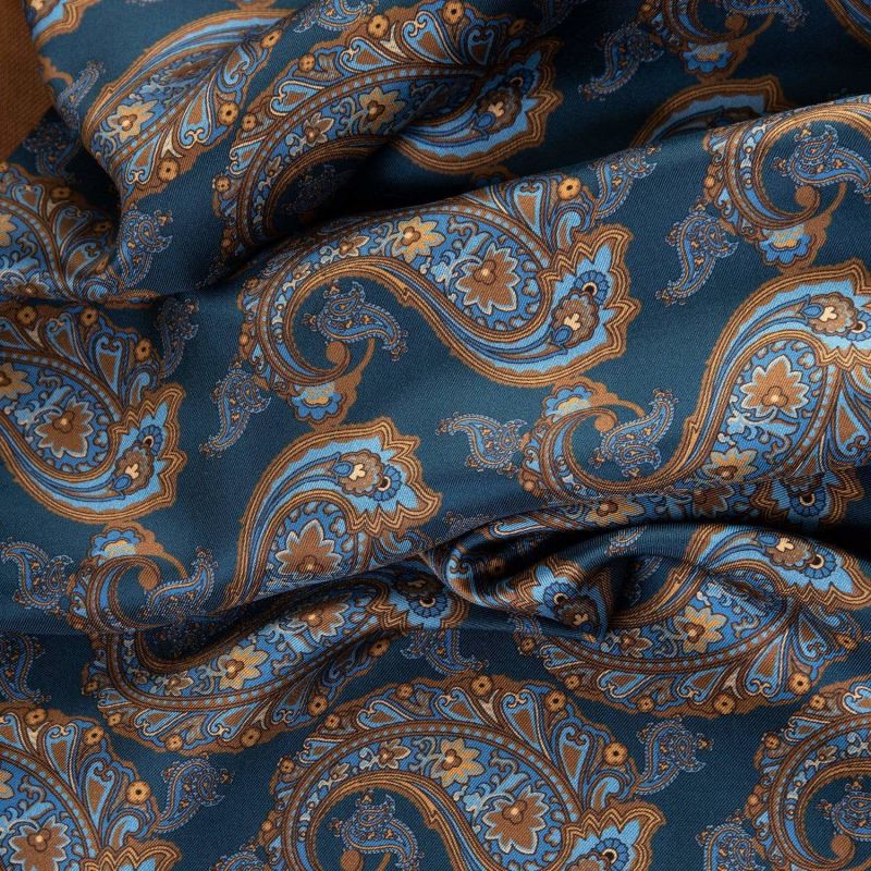 Elizabetta Santino - Wool Backed Silk Scarf for Men - Blue