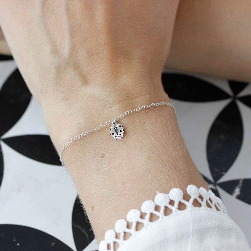 Ladybird Bracelet - Silver - Wings Open image