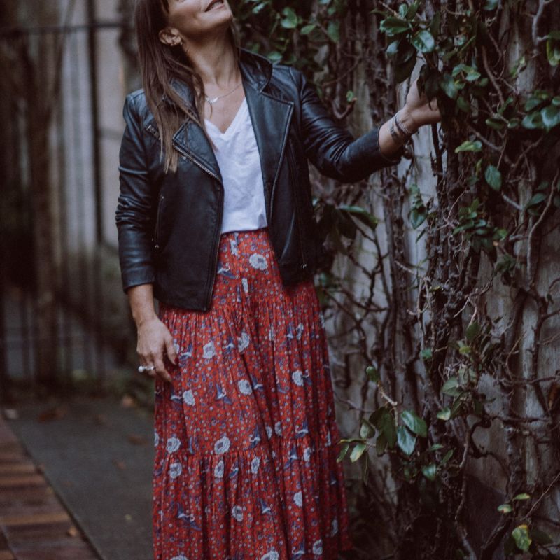 New Yorker Motor Jacket Worn In Charcoal Leather image