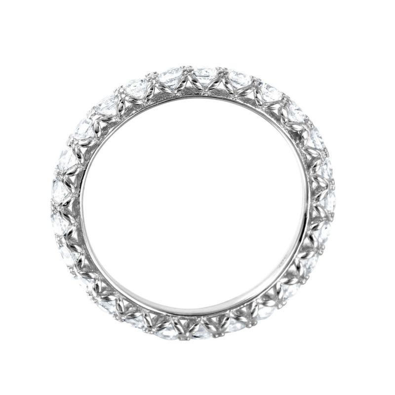 Sterling Silver Round Cz Eternity Band image