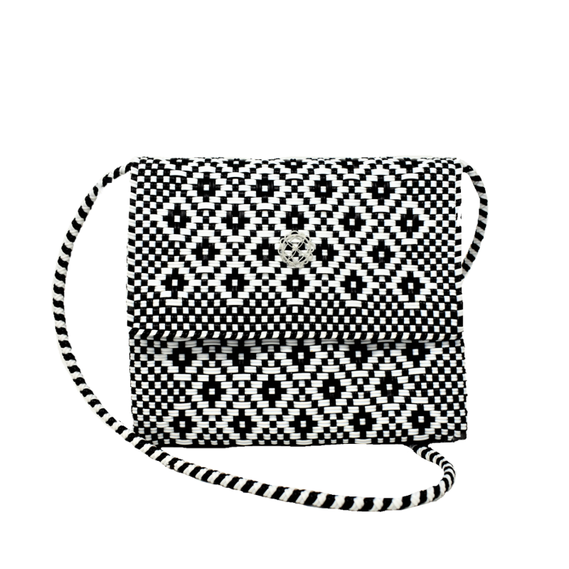 Crossbody Black/ White Aztec image