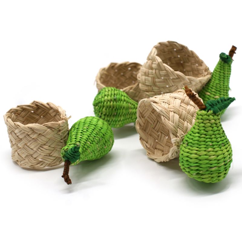 Green Pear Napkin Rings Set of 4 image