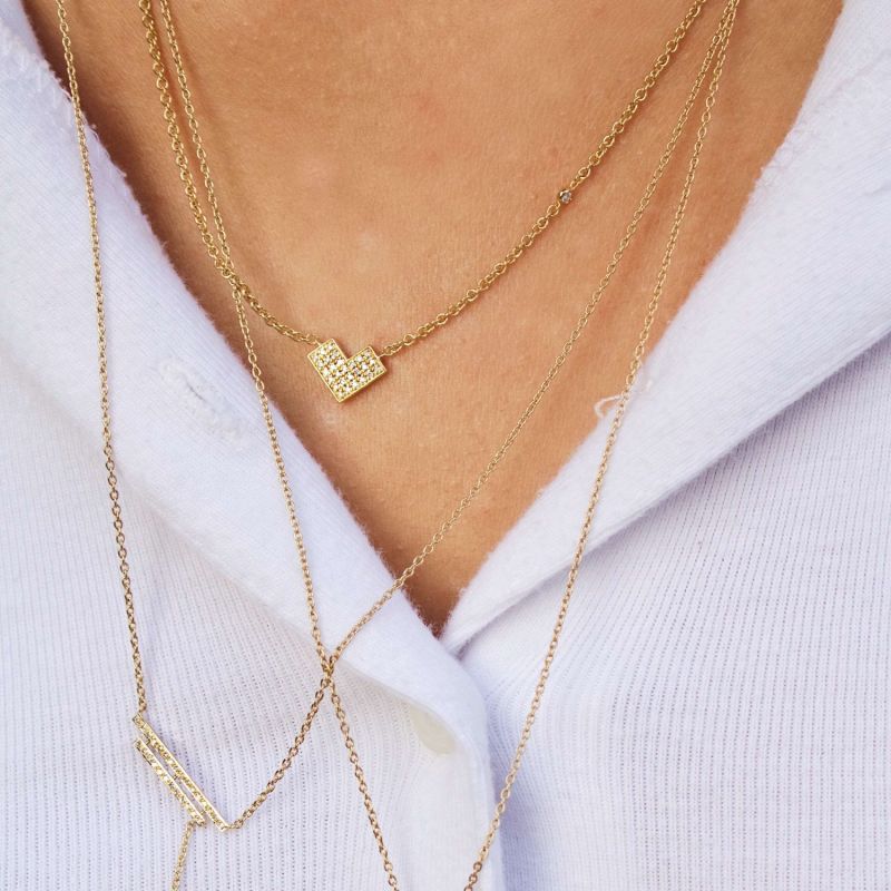 One Way Necklace In 14 Kt Rose Gold Vermeil On Sterling Silver image