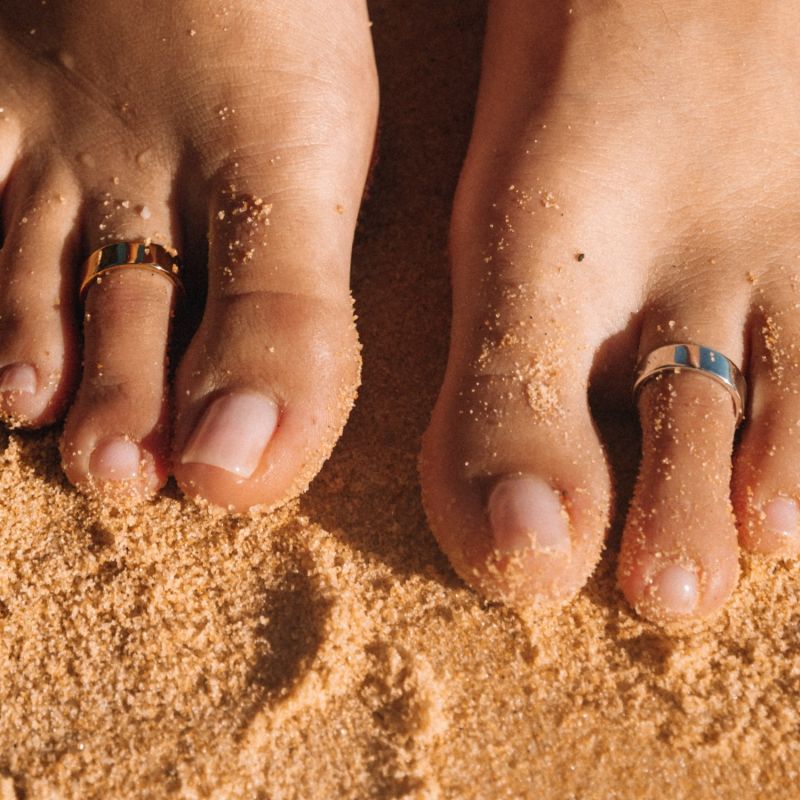 Silver Wide Band Toe Ring image