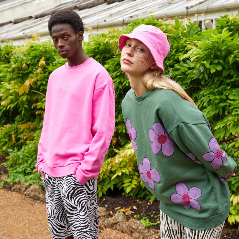 Pink Unisex Smiley Face Bucket Hat image