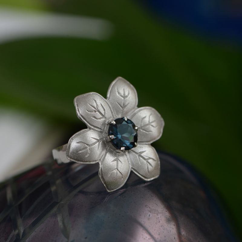 Fleur Blue Topaz Ring image