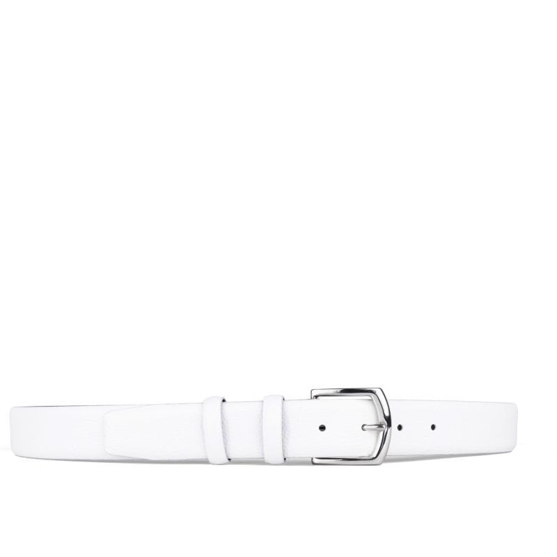 Handmade Leather Belt White Pierre image