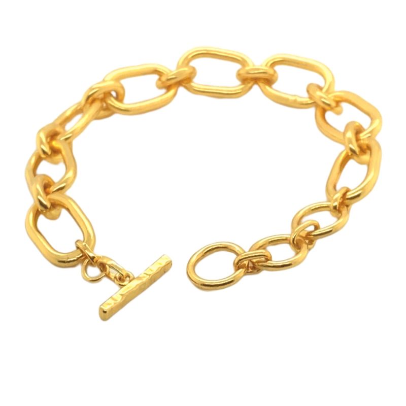 Double Link Gold Chain Bracelet Gem Bazaar Jewellery Wolf & Badger