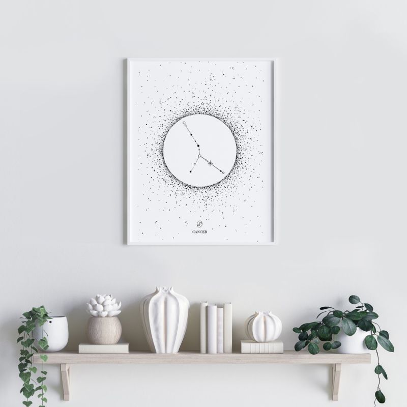 'Cancer Star Sign' - Fine Art Print A5 image