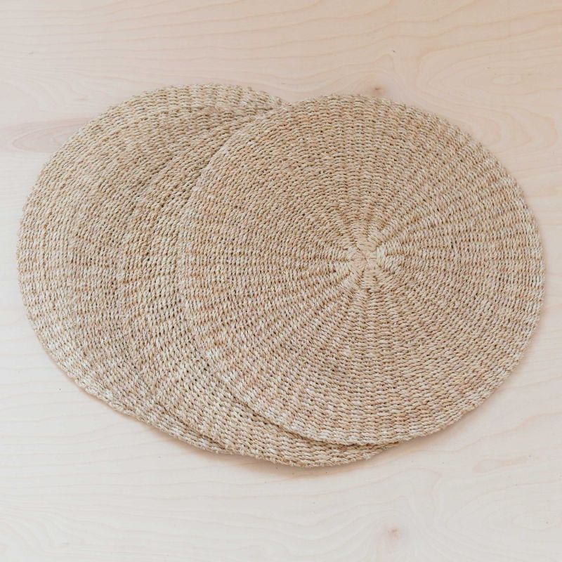 Set Of Two - Natural Round Charger Placemats image