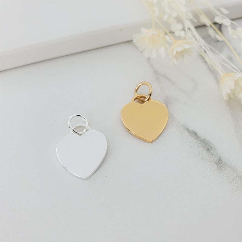 Single Heart Necklace-Gold image