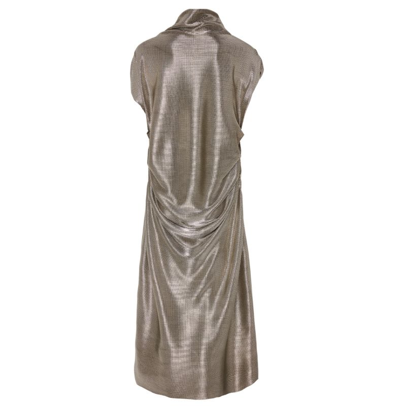 Metallic Front Pleated Dress image