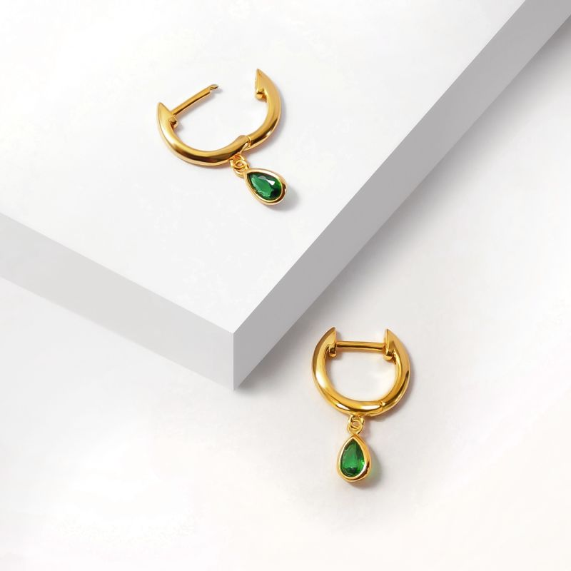 Classic Green Icy Drop Earrings image