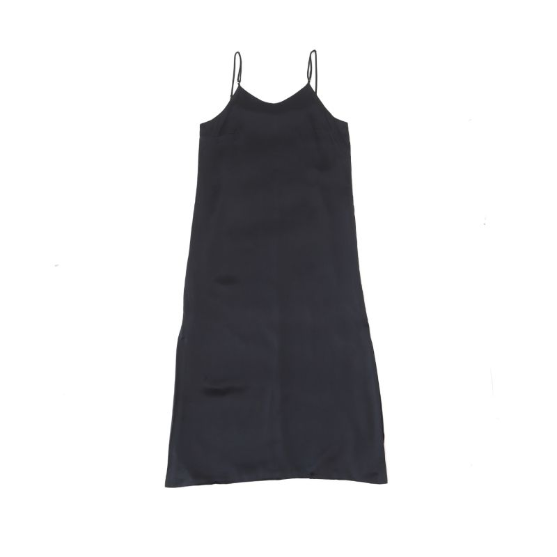 Calabar Silk Slip Dress In Black image