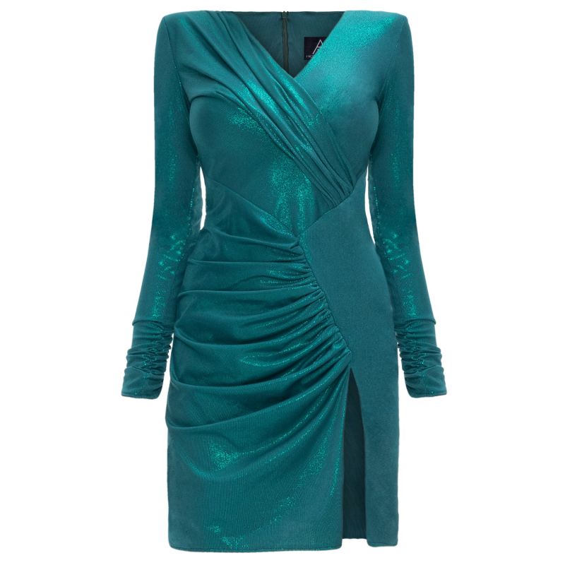 Shiny Mini Party Dress Aurora Emerald image