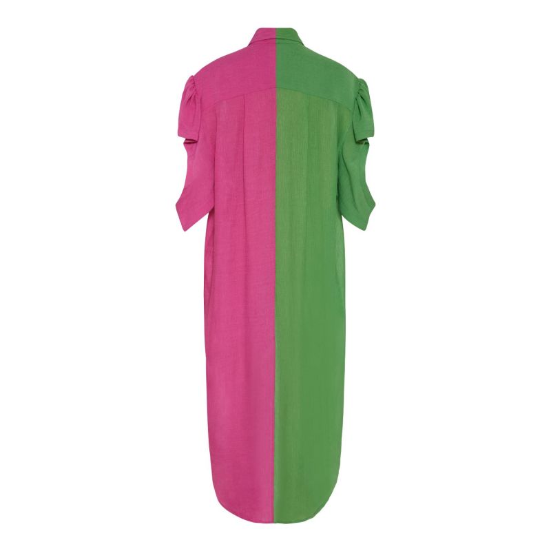 Zanzibar Shirtdress - Green & Pink image