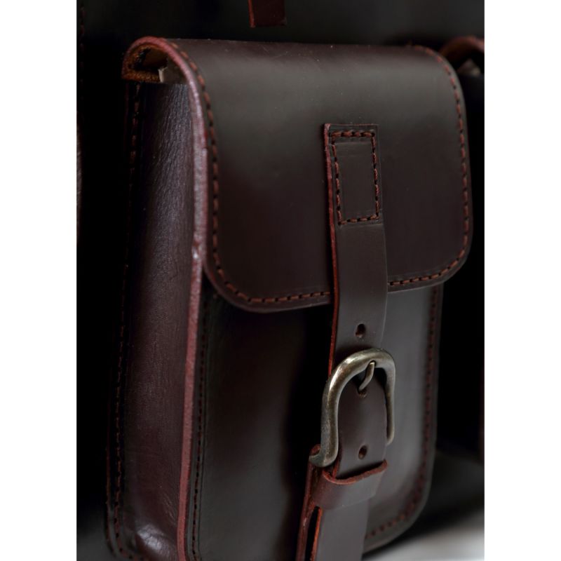 Leather Backpack In Cuoio Havana Soho Collection image