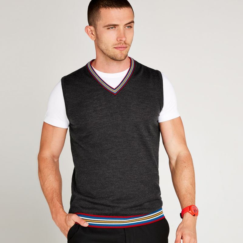 Slate Grey Extrafine Merino Tank Top image