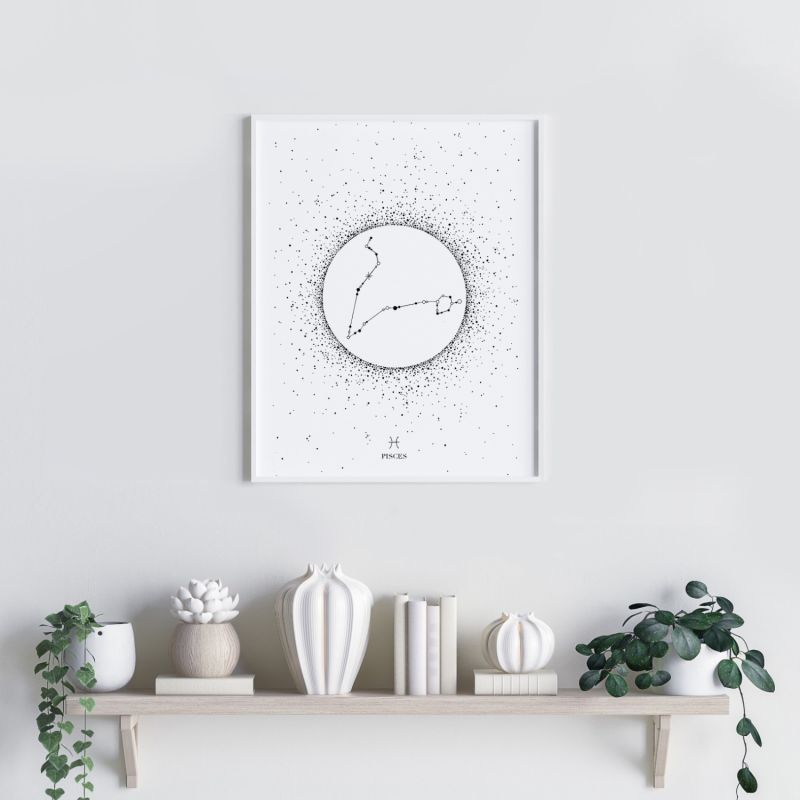 'Pisces Star Sign' - Fine Art Print A4 image