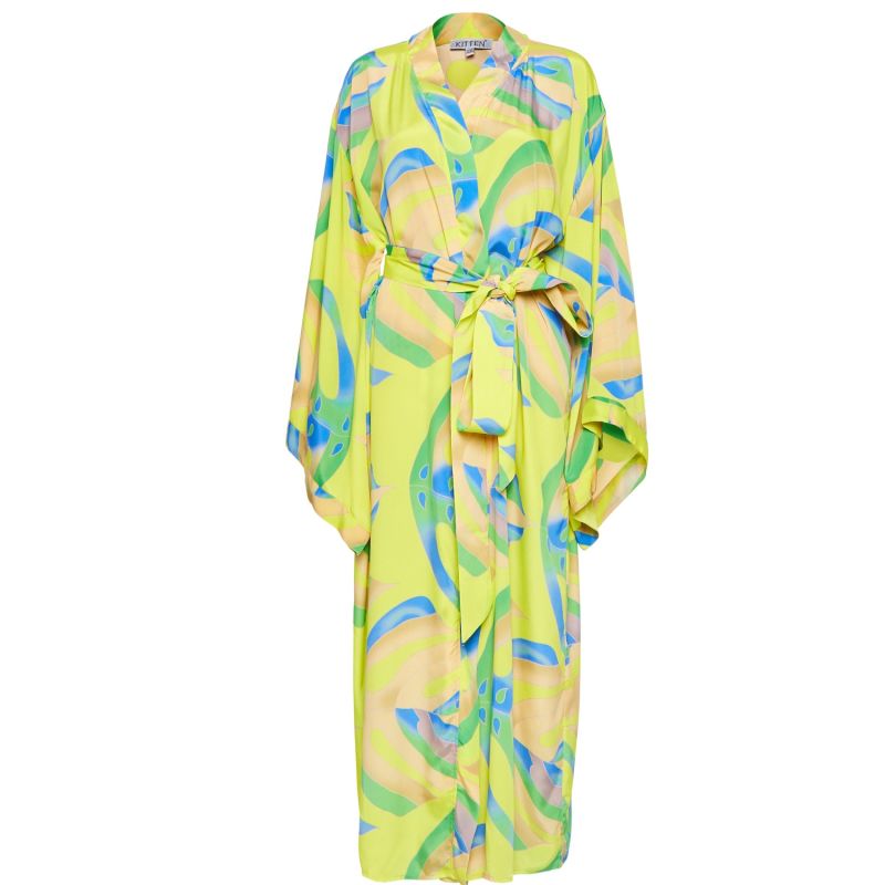 Niko Yellow Palm Kimono image