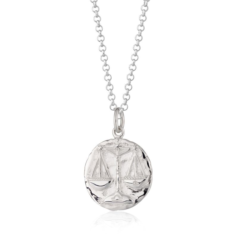 Silver Libra Zodiac Necklace image