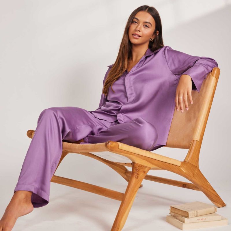 Zen Long Pyjama Set - Aubergine image