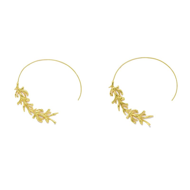 Small pull through hoop deals earrings