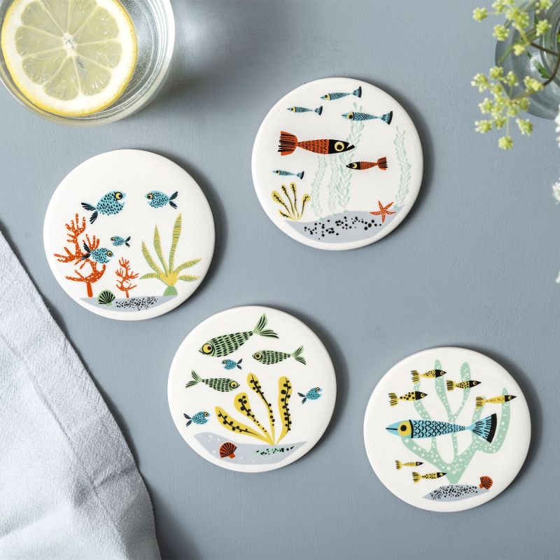 Fish Coasters Set Of Four image