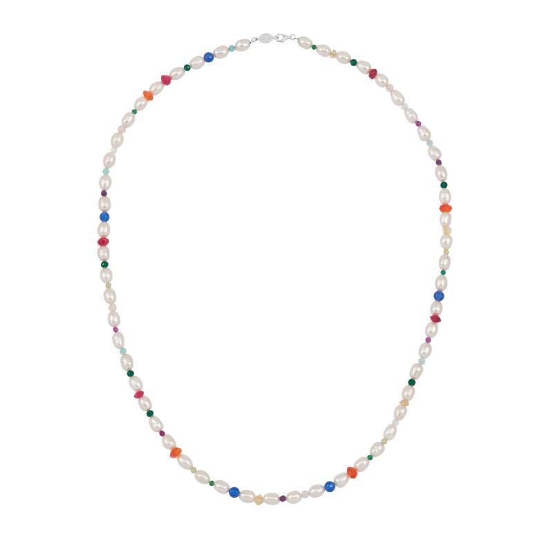 Men's Carnival Pearl & Silver Necklace | Dower & Hall | Wolf & Badger