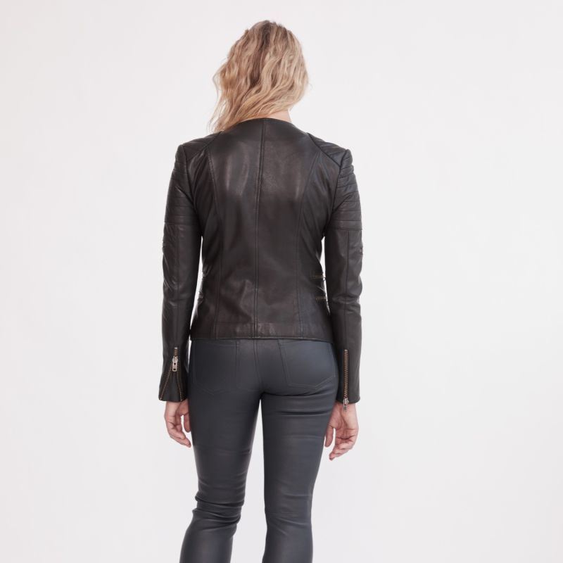 Greenwich Street Motor Jacket Black Leather image