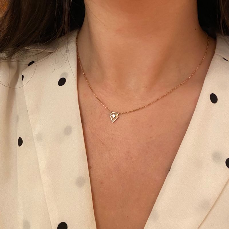 Rose Gold & Diamond Kite Necklace image