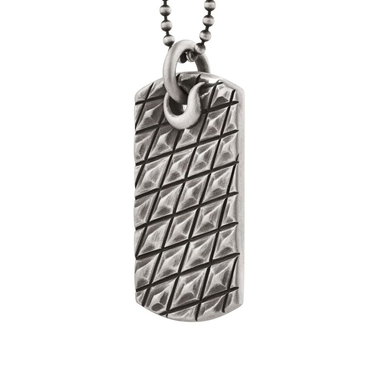 Alligator Scales Dog Tag Pendant Necklace image