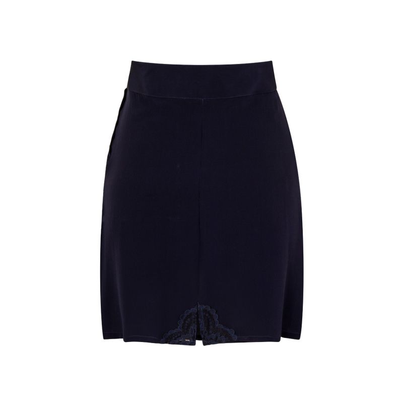 Midnight Blue Silk Skirt image