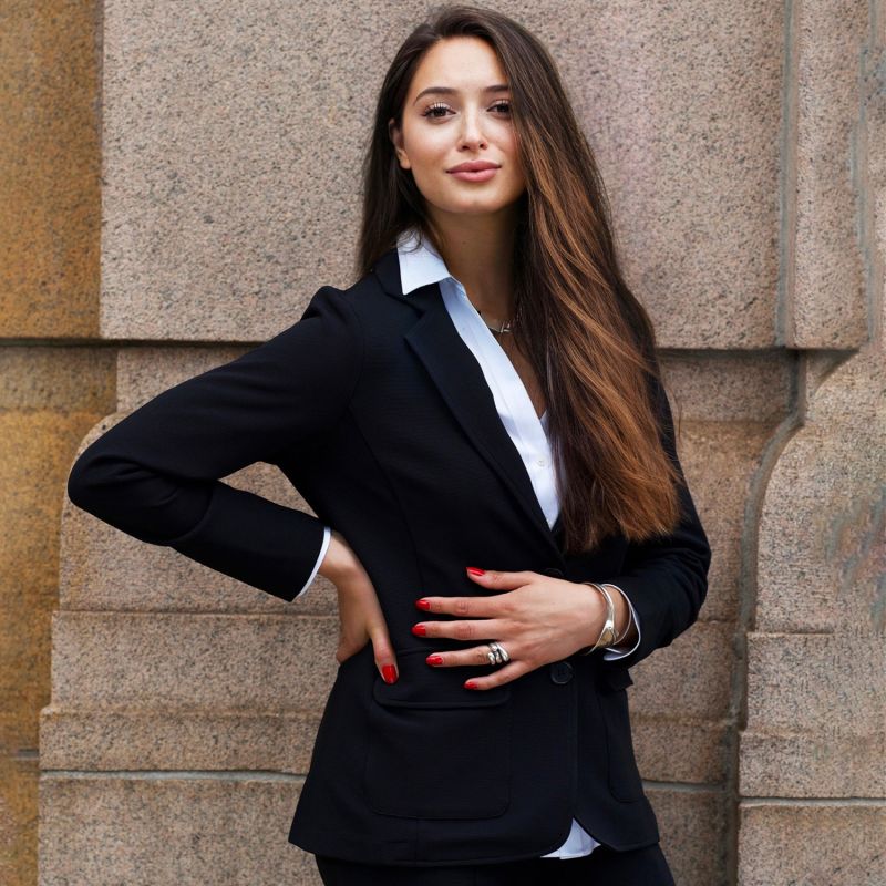 The Boardroom Luxury Textured Knit Blazer - The Greenwich image