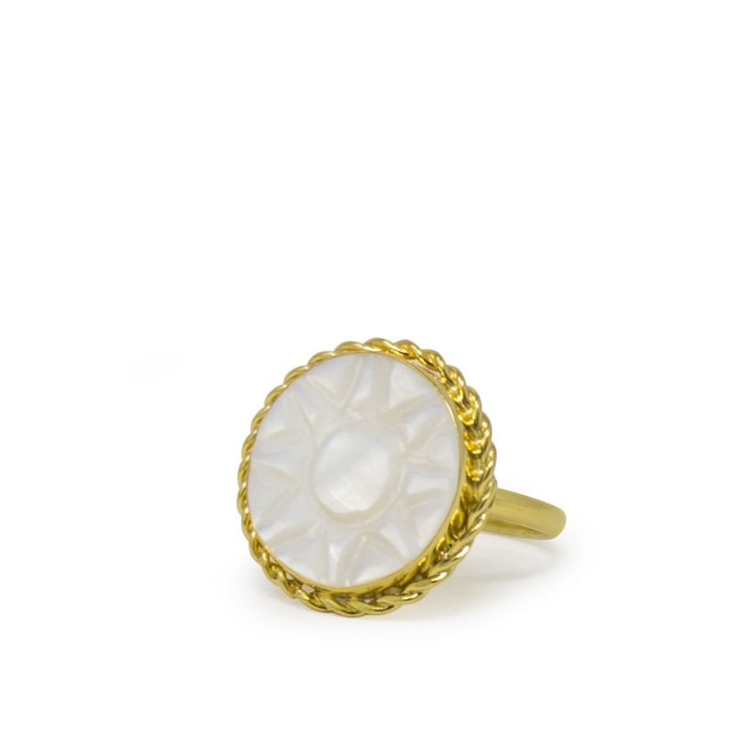 Le Soleil Mother Of Pearl Gold-Plated Ring image