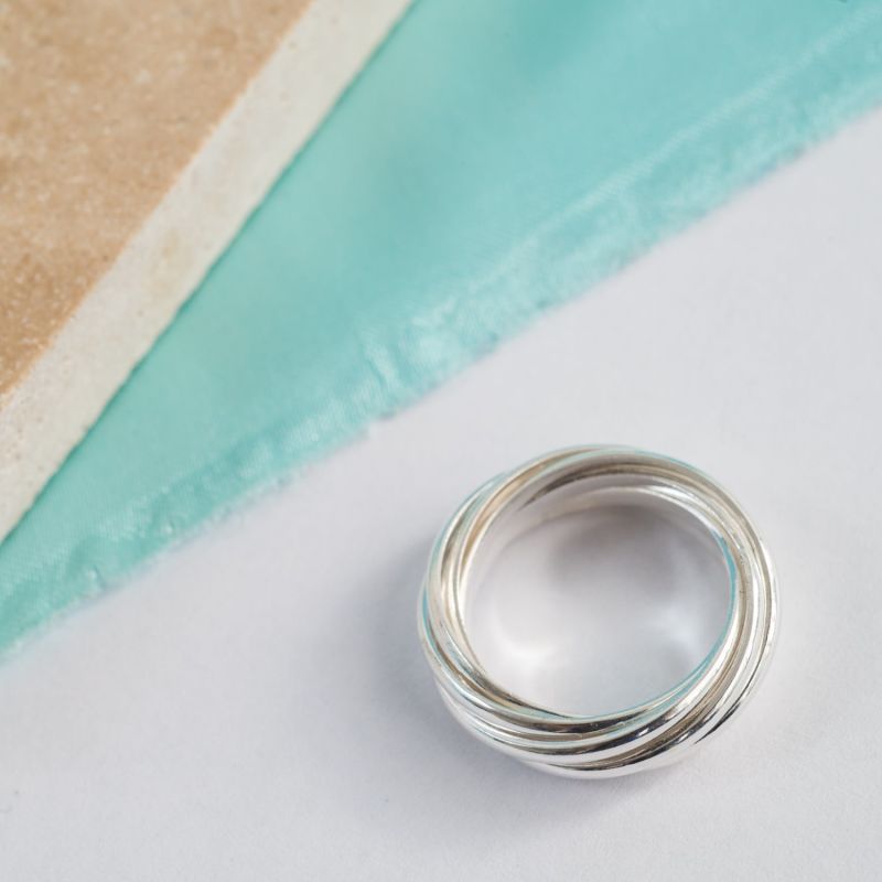 Clarendon Sterling Silver Seven Strand Ring image