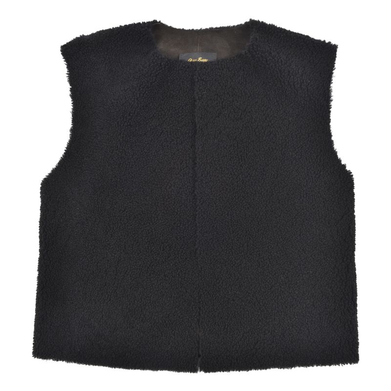 Sheepskin Neat Reversible Vest Ebony Brown Robyn image