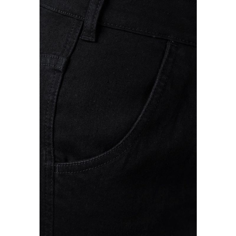 Los Angeles- High Raise Wide Leg Jeans- Black image